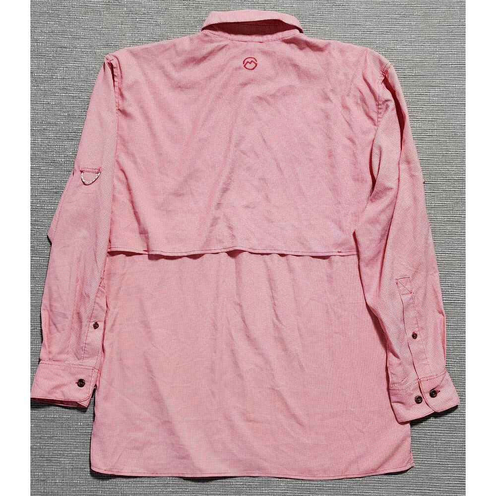 Magellan‎ Outdoors Men’s Fishing Shirt Long Sleeve Button Front Red White Small - Picture 9 of 12